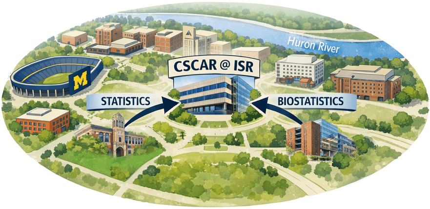 CSCAR at ISR on the U-M campus map